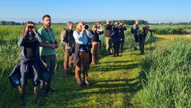Ochtendexcursie met een groep enthousiaste natuur- en waterbeheerders uit Vlaanderen en Nederland