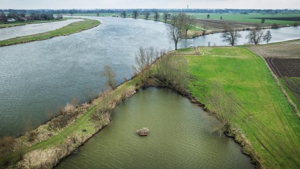 Drijvende hoogwatervluchtplaats (bron: Maikel Samuels voor Waterschap Aa en Maas)
