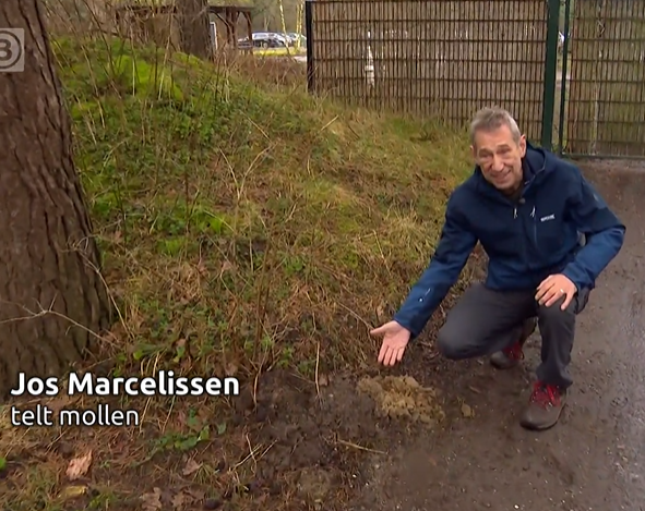 Jos Marcelissen telt molshopen in Safaripark Beekse Bergen