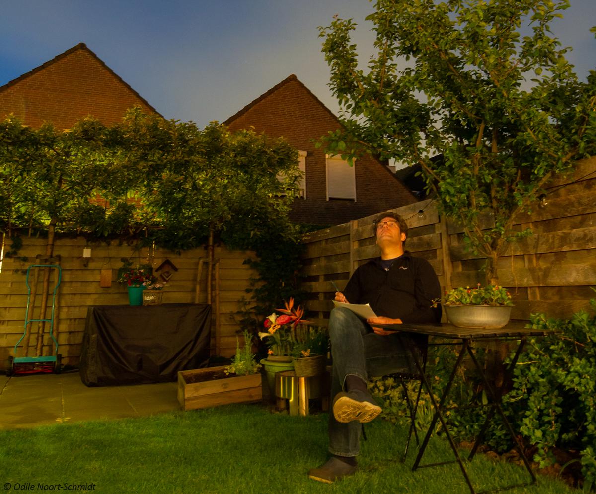 Tuinteller in actie
