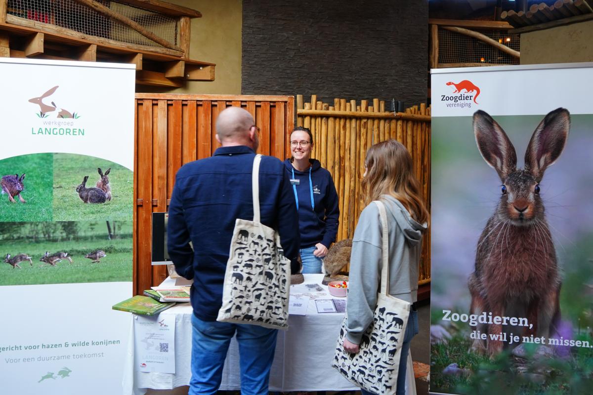 De stand van de Werkgroep Langoren op de Zoogdierdag