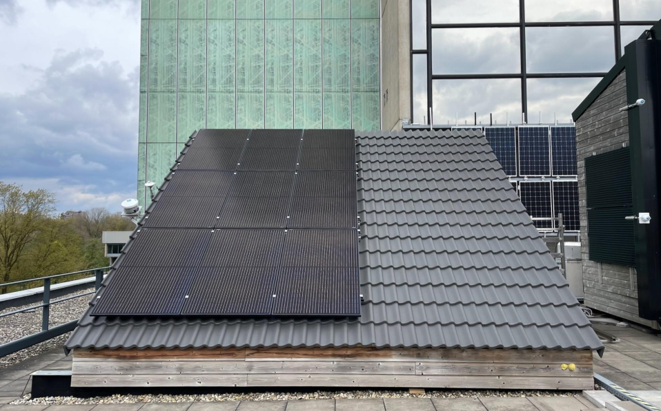 Testopstelling effect zonnepanelen (bron: TNO)