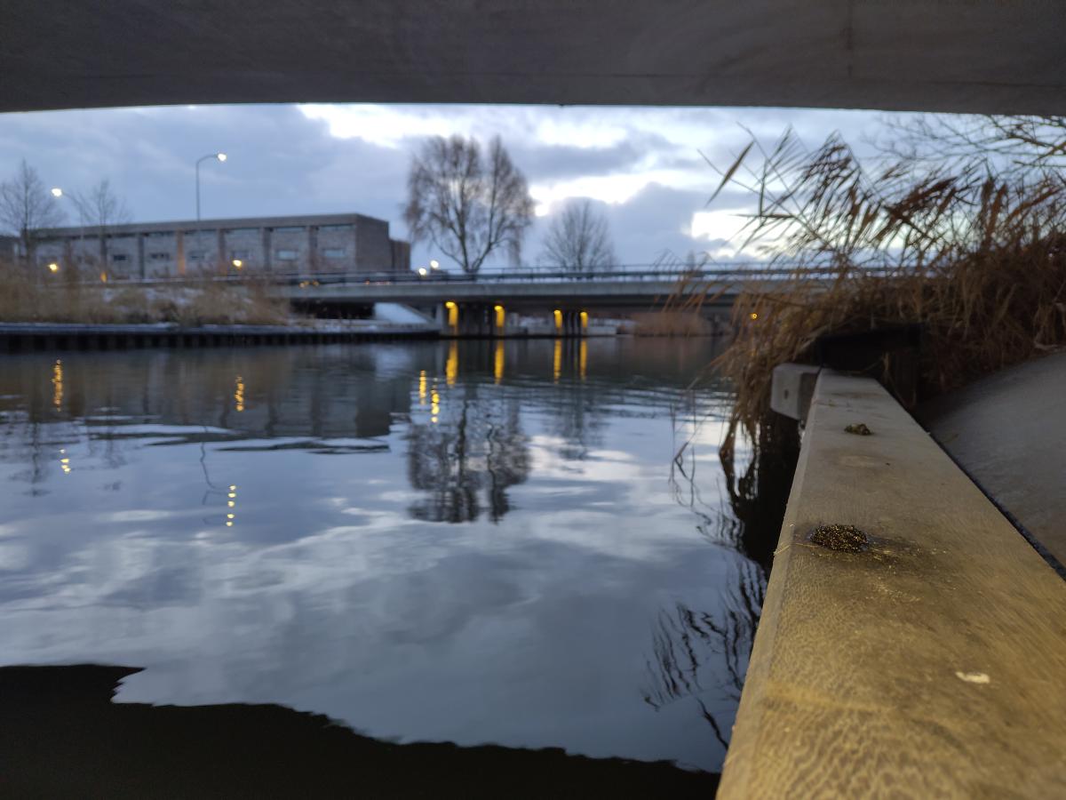 Lelystad is rijk aan water. Onder bruggen is in de winter vaak een spraint van otter te vinden. (Bron: Jeroen Reinhold)